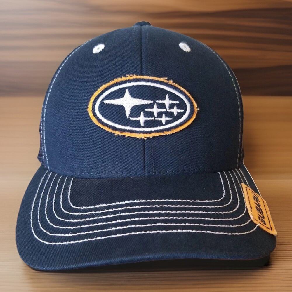 Subaru Navy Star Cluster Trucker Patch Cap Forester Impreza Outback Sti WRX Hat